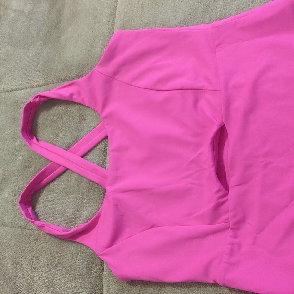 Sportswear Vibrant Pink Sleeveless Romper Size Xs - Picture 5 of 8